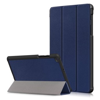 Samsung Galaxy Tab A 8.0'' 2019 (SM-T290, SM-T295) Trifold Stand PU Leather Hard Protective Cover Case, Blue
