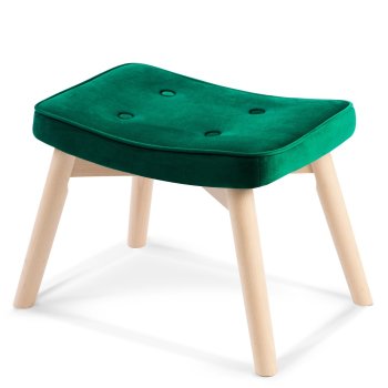 Sofotel Norse Upholstered Footstool Ottoman, Dark Green