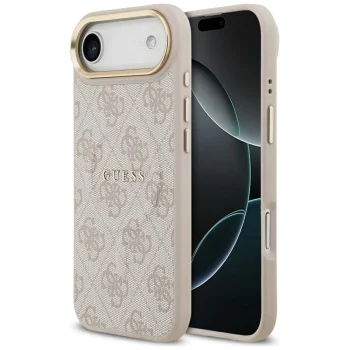 Guess 4G PU Classic Logo MagSafe Case for iPhone 17 Air - Pink