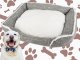 Soft and Comfortable Dog Bed with Cushion, Size L