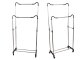 Mobile Clothing Rack with Double Rail and Shelf, 165 cm
