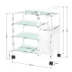 Beauty Trolley Giovanni Type 1031 with 4 Glass Shelves, White