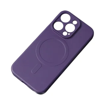 Silicone Case for iPhone 15 Pro Max with MagSafe, Purple