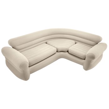 Intex Piepūšamais stūra dīvāns 4 personām 257x203x76 cm, Bēšs
