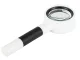 Classic Magnifying Glass with 35mm Glass Lens, 16x Magnification, Black/White