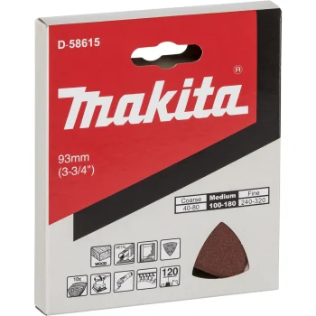 Makita Delta Sanding Sheets K120, 93 mm, 10 pcs
