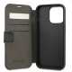 Guess 4G Big Metal Logo Wallet Case for iPhone 13 Pro Max, Gray