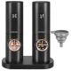 Electric Salt and Pepper Grinder Set Zortiva, 2 Pcs, Black