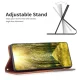 Xiaomi 13 Geometric Pattern Leather Stand Case Cover, Coffee