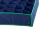 Drawer Organizer for Underwear and Socks, 16 Compartments, Navy Blue