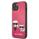 Karl Lagerfeld iPhone 13 mini Case Ikonik Karl & Choupette, Fuchsia