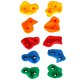 Colorful Climbing Holds for Kids, Set of 10 with Mounting Hardware
