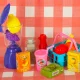 Kids Picnic Basket with Play Food, Fast Food Pizza and Burger