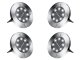 Садовые светильники на солнечных батареях 8 LED, грунтовые, 4 шт.