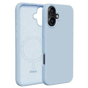 Etteri Silicone Mag Case for Apple iPhone 16 (6.1"), Light Blue