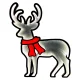 3D LED Reindeer Christmas Decoration (40x31cm, USB)