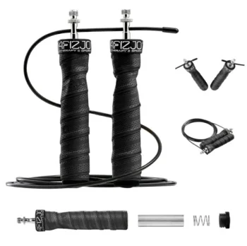 4Fizjo 371 Weighted Boxing Jump Rope, 3 m, Black