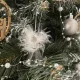 Ruhhy Glass Christmas Angels with Feathers, Transparent, 6 pcs