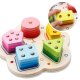 Wooden Shape Sorter and Stacking Toy for Toddlers Mwz-0237