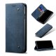 Xiaomi Mi 10 Lite Retro Style Jeans Cloth Case Cover with Card Slots, Blue