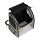 Large durable expandable pet backpack carrier for cat or dog, grey