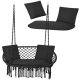 Double Garden Swing Cushion Set Gardlov, black