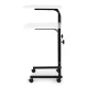 ModernHome Mobile Laptop Desk Adjustable Side Table with Wheels White