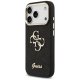Guess Fixed Glitter Big 4G Metal Frame Phone Case Cover iPhone 17 Pro - black