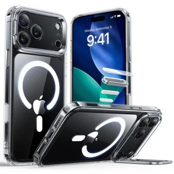 ESR Classic Hybrid Kickstand MagSafe Case iPhone 17 Pro Clear