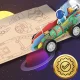 6-in-1 Wooden Space Vehicle and Robot Building Kit