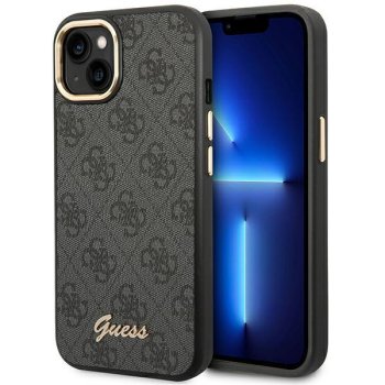 Apple iPhone 14 Plus 6.7'' Guess 4G Vintage Gold Logo Case Cover (GUHCP14MHG4SHK), Black