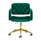 Adjustable Velvet Swivel Chair 4Rico QS-OF213G, Green