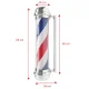 Gabbiano BB-02 Large Illuminated Barber Pole, Silver