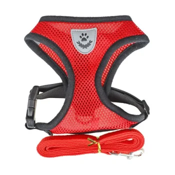 Reflective No-Pull Harness with Leash Set Size S, Red