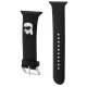 Karl Lagerfeld Apple Watch 42/44/45/49mm Strap 3D Rubber Karl Head, Black