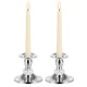 GLIMZ silver-coloured table candle holders, 8 cm, set of 2