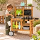 Kids Outdoor Wooden Mud Kitchen ECOTOYS with Chalkboard and Accessories