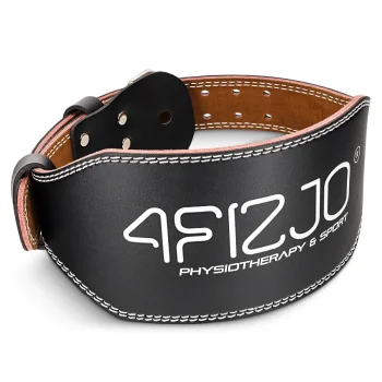 4FIZJO Weightlifting Leather Belt S, Black
