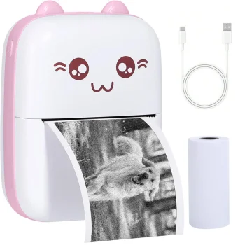 Wireless Mini Thermal Printer for Photos and Notes, Pink