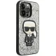 Karl Lagerfeld Glitter Flakes Ikonik Case for iPhone 14 Pro, Silver