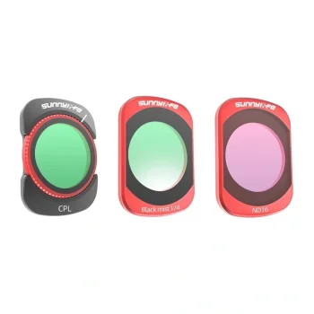 Sunnylife Osmo Pocket 4 / Pocket 3 Filter Set CPL ND16 1/4 Black Mist