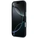 Mercedes Leather Semi Wrap Wood Effect MagSafe Case for iPhone 17 Pro, Black
