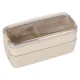 Lunch Box with Compartments and Cutlery, 750 ml, Beige