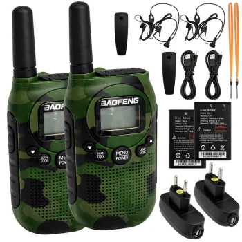 Baofeng BF-T6 Walkie-Talkie Set 2 pcs, Range up to 2 km, 1500 mAh, Green Camo
