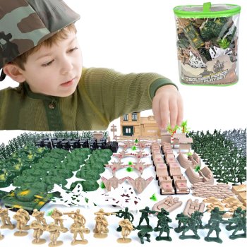 Игровой набор солдатиков Военная база 400 элементов