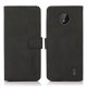 Nokia C10 / C20 KHAZNEH Lint Texture Leather Magnetic Flip Cover Shell Case, Black
