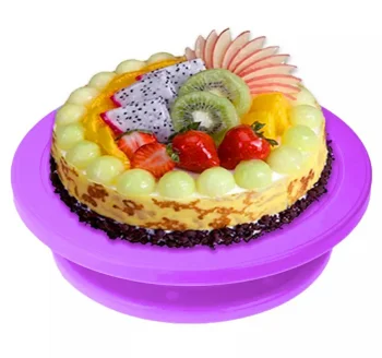 Rotating Cake Decorating Stand 27.5cm, Purple