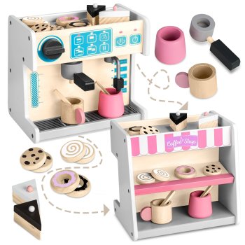 Kids Toy Confectionery Coffee Shop with Coffee Maker Ricokids 785101, White