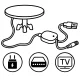 Berdsen BD-955 Active Indoor Outdoor TV Antenna DVB-T2 4K, Black