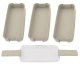 Lunchbox with Three Compartments, Lid and Cutlery, 900 ml, Beige